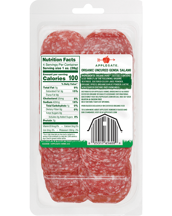 Products Traditional Italian Organic Genoa Salami Applegate